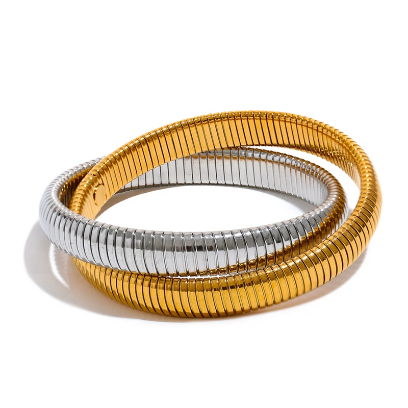 Bracelete Elastic Thick - Banhado a Ouro 18K