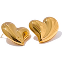 Brinco e Colar Coração Apaixonado em Aço Inoxidável