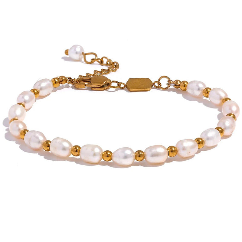 Charm Bracelet - Handmade with Freshwater Pearls