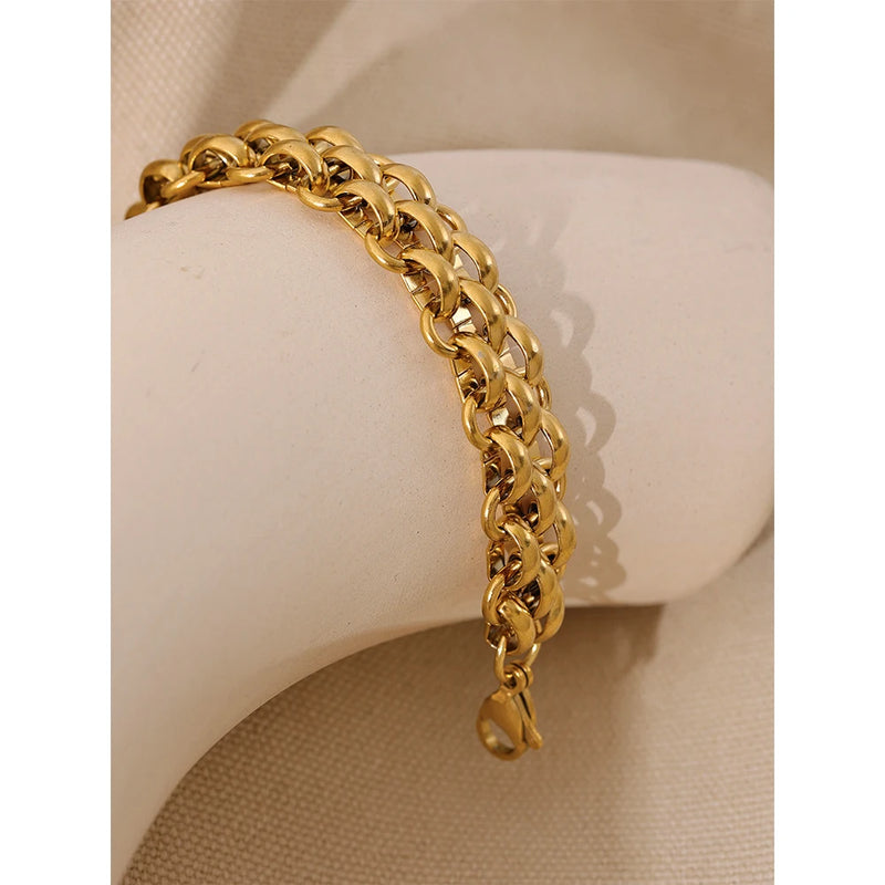 Bracelete Width Banhado a Ouro 18K