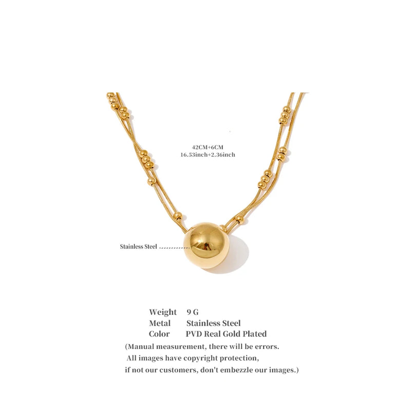 Colar Cristal do Mar Banhado a Ouro 16K