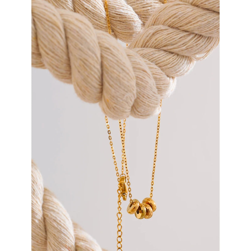 Lucky Coin Necklace in Stainless Steel Plated in 18K GOLD