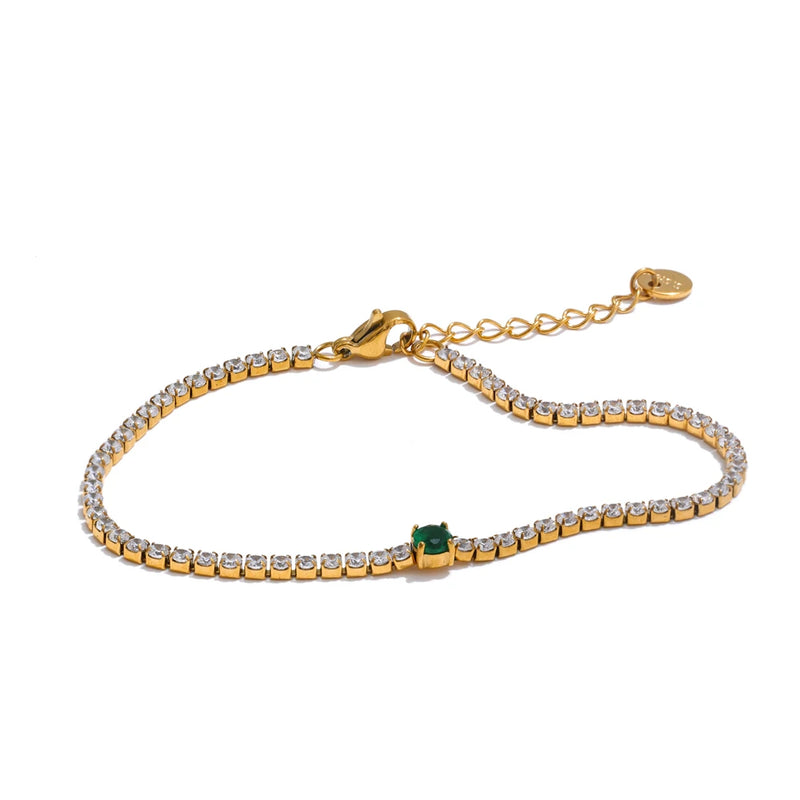 Bracelete Atena com Pedra em Zircónia